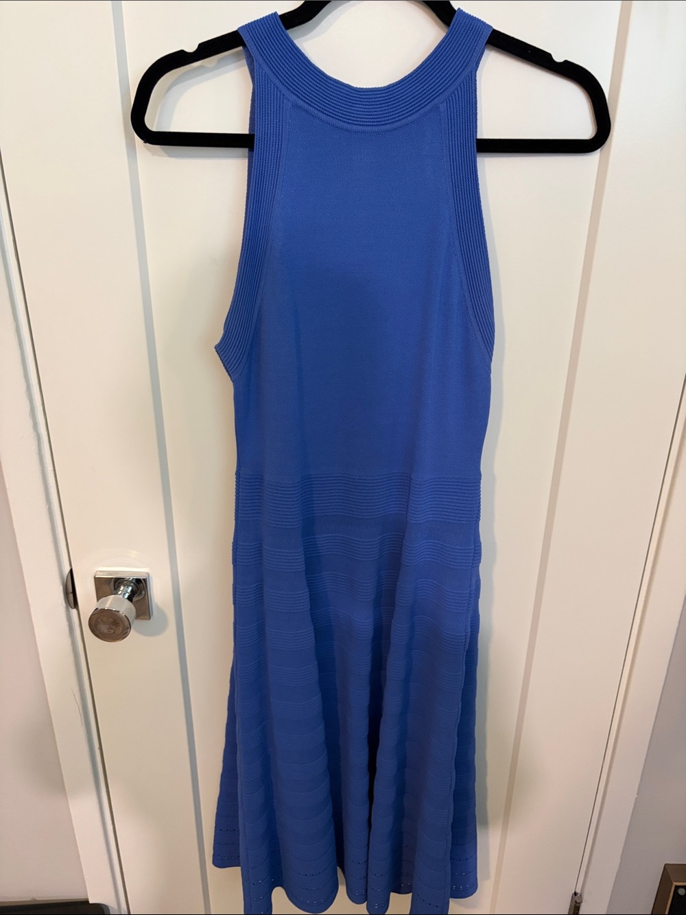 Vince Camuto Cobalt Blue Ribbed Midi Dress